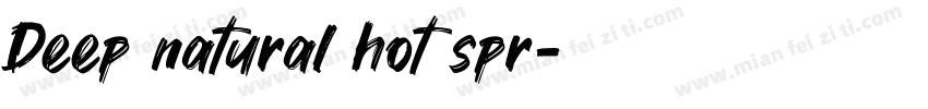 Deep natural hot spr字体转换
